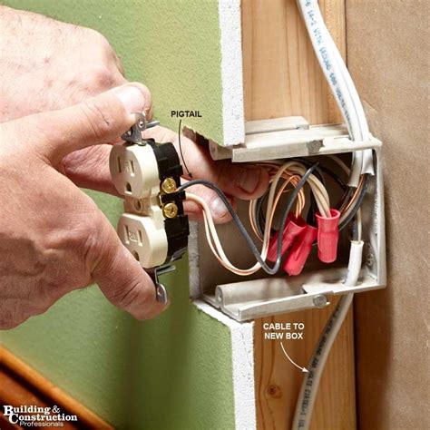 attaching electrical outlet box to wall|adding electrical box to existing.